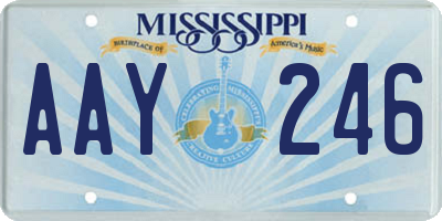 MS license plate AAY246