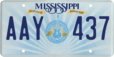 MS license plate AAY437