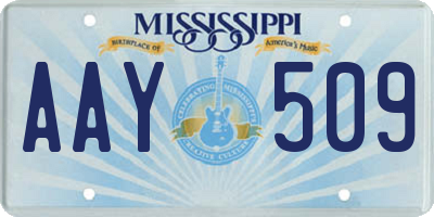 MS license plate AAY509