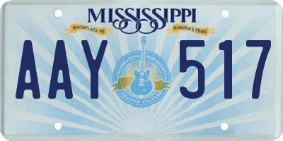 MS license plate AAY517