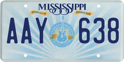 MS license plate AAY638