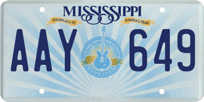 MS license plate AAY649
