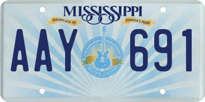 MS license plate AAY691