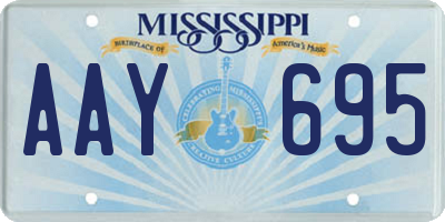 MS license plate AAY695