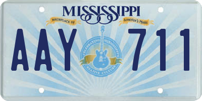 MS license plate AAY711