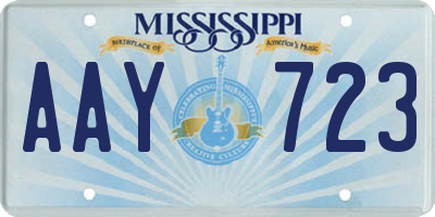 MS license plate AAY723