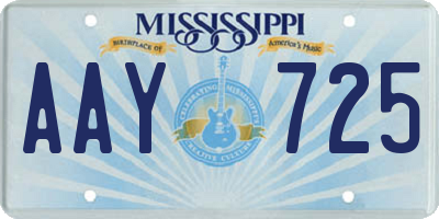 MS license plate AAY725