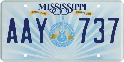 MS license plate AAY737