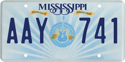 MS license plate AAY741