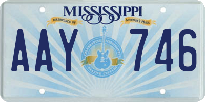 MS license plate AAY746