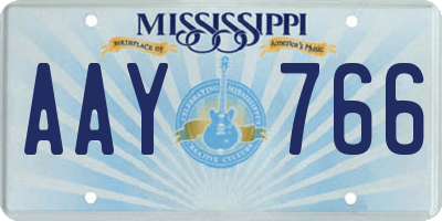 MS license plate AAY766