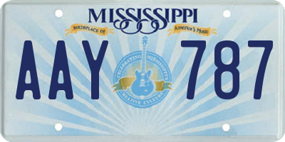 MS license plate AAY787