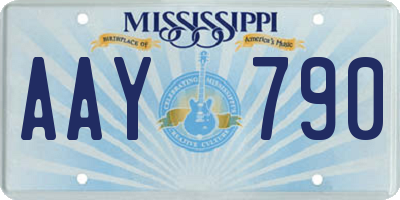 MS license plate AAY790