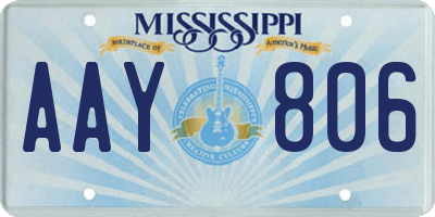 MS license plate AAY806