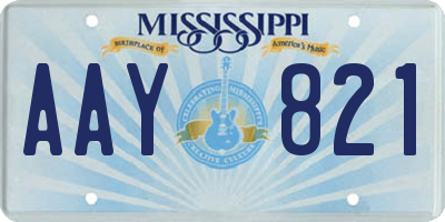 MS license plate AAY821