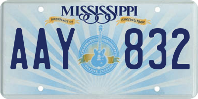 MS license plate AAY832