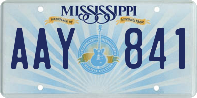MS license plate AAY841