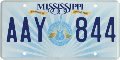 MS license plate AAY844