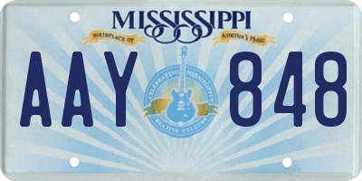 MS license plate AAY848