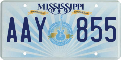 MS license plate AAY855
