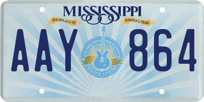 MS license plate AAY864