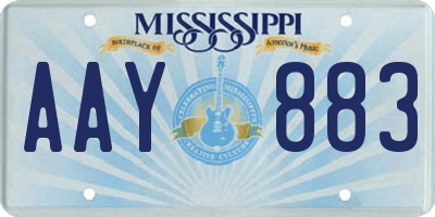 MS license plate AAY883
