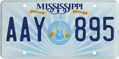 MS license plate AAY895