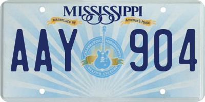 MS license plate AAY904