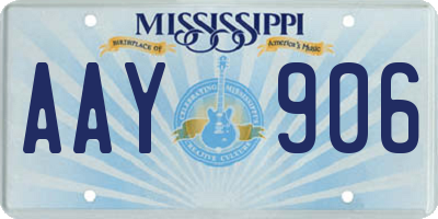 MS license plate AAY906