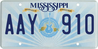 MS license plate AAY910