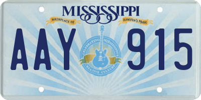 MS license plate AAY915