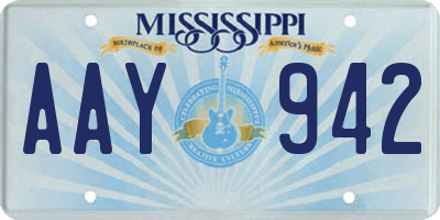 MS license plate AAY942
