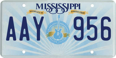 MS license plate AAY956