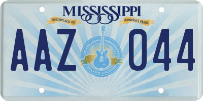 MS license plate AAZ044