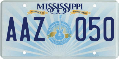 MS license plate AAZ050