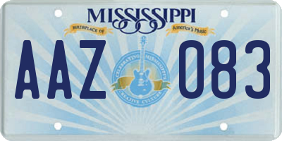 MS license plate AAZ083