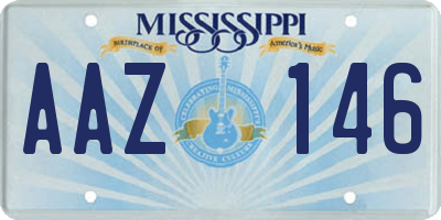 MS license plate AAZ146