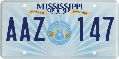 MS license plate AAZ147