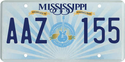 MS license plate AAZ155