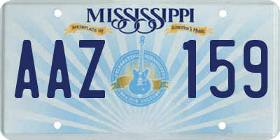 MS license plate AAZ159