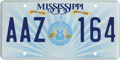 MS license plate AAZ164