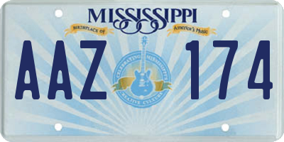 MS license plate AAZ174