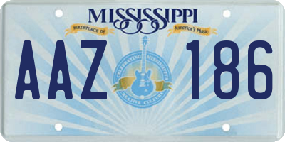 MS license plate AAZ186