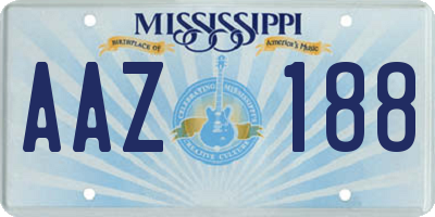 MS license plate AAZ188