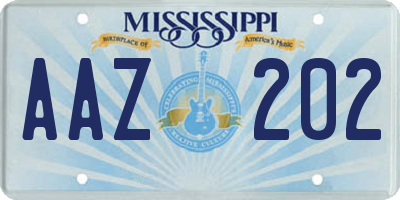 MS license plate AAZ202