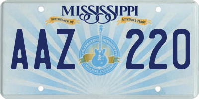 MS license plate AAZ220