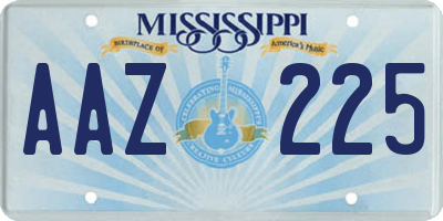 MS license plate AAZ225