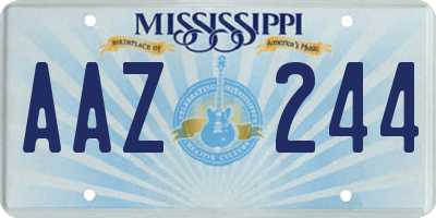 MS license plate AAZ244