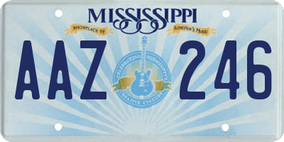 MS license plate AAZ246