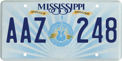 MS license plate AAZ248